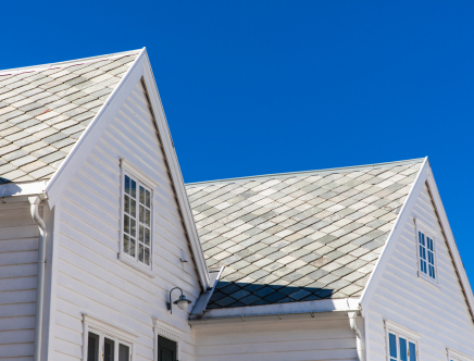 Coastal home with a finished roof